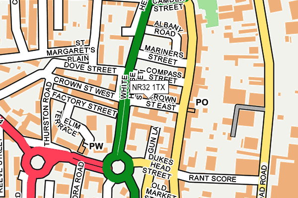 NR32 1TX map - OS OpenMap – Local (Ordnance Survey)