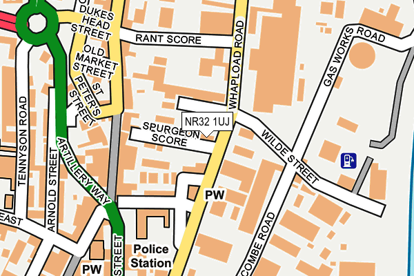 NR32 1UJ map - OS OpenMap – Local (Ordnance Survey)