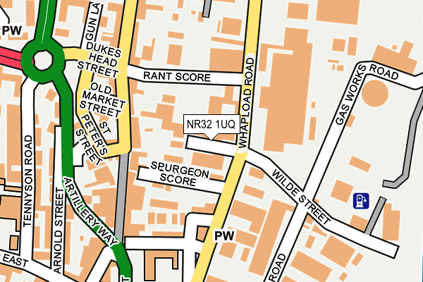 NR32 1UQ map - OS OpenMap – Local (Ordnance Survey)