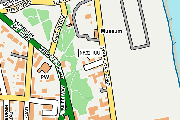 NR32 1UU map - OS OpenMap – Local (Ordnance Survey)