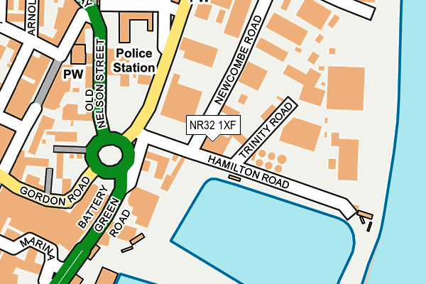 NR32 1XF map - OS OpenMap – Local (Ordnance Survey)