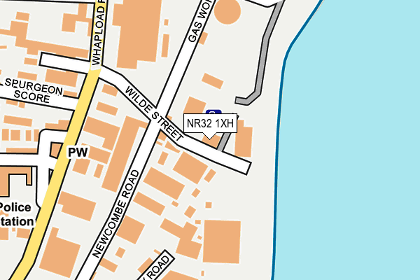 NR32 1XH map - OS OpenMap – Local (Ordnance Survey)