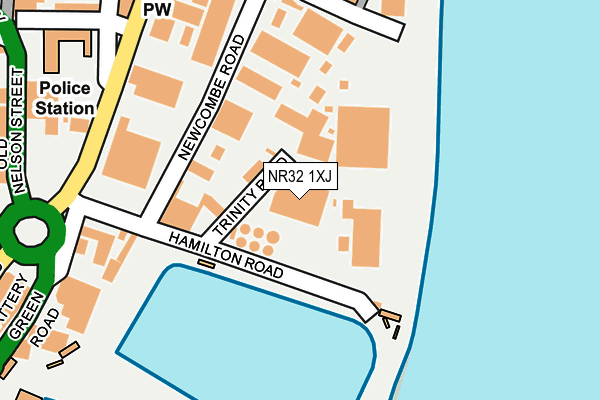 NR32 1XJ map - OS OpenMap – Local (Ordnance Survey)