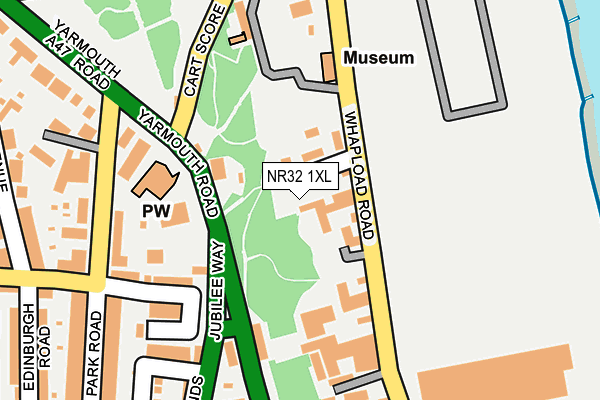 NR32 1XL map - OS OpenMap – Local (Ordnance Survey)