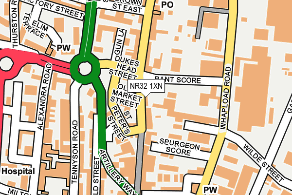 NR32 1XN map - OS OpenMap – Local (Ordnance Survey)