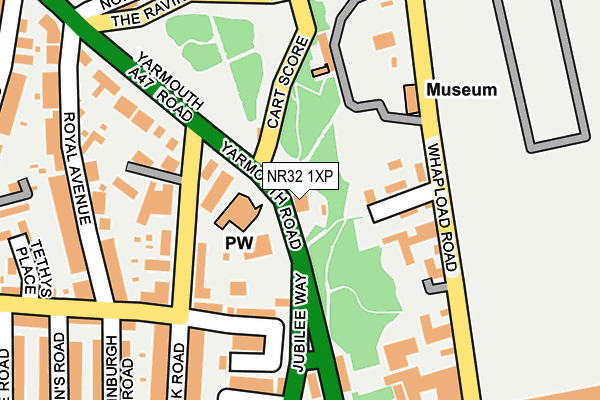 NR32 1XP map - OS OpenMap – Local (Ordnance Survey)