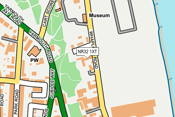 NR32 1XT map - OS OpenMap – Local (Ordnance Survey)