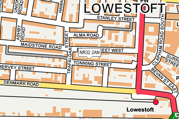 NR32 2AN map - OS OpenMap – Local (Ordnance Survey)