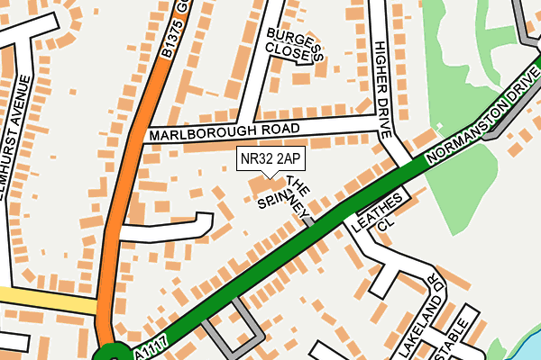 NR32 2AP map - OS OpenMap – Local (Ordnance Survey)