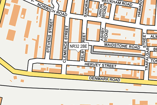 NR32 2BE map - OS OpenMap – Local (Ordnance Survey)