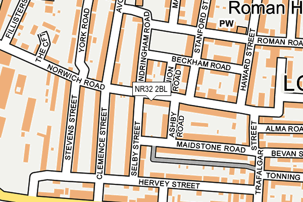 NR32 2BL map - OS OpenMap – Local (Ordnance Survey)