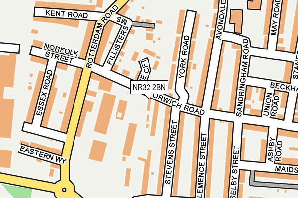 NR32 2BN map - OS OpenMap – Local (Ordnance Survey)
