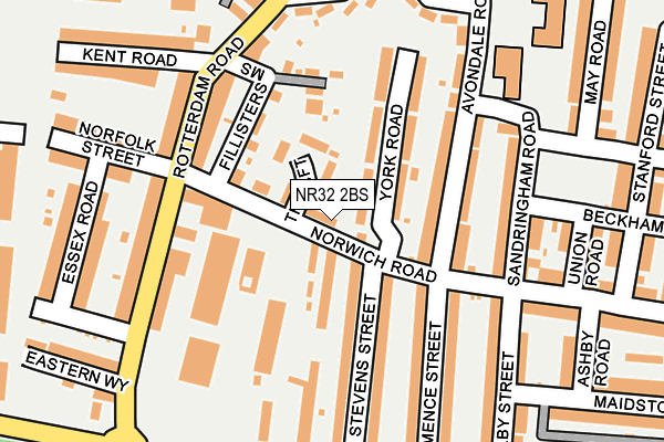 NR32 2BS map - OS OpenMap – Local (Ordnance Survey)