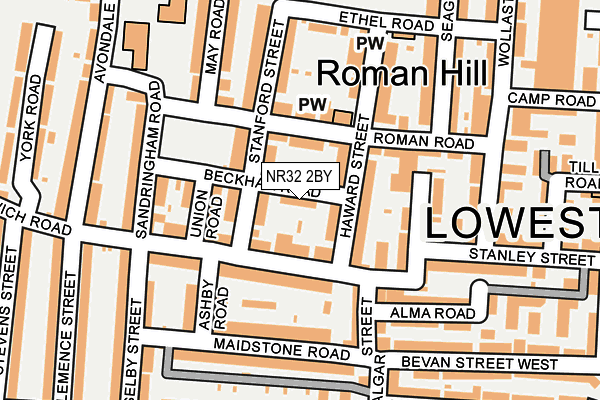 NR32 2BY map - OS OpenMap – Local (Ordnance Survey)