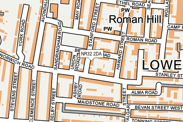 NR32 2DA map - OS OpenMap – Local (Ordnance Survey)