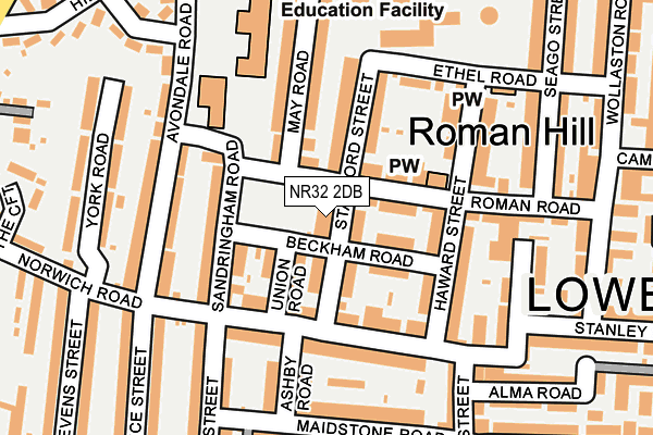 NR32 2DB map - OS OpenMap – Local (Ordnance Survey)