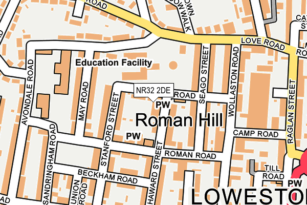 NR32 2DE map - OS OpenMap – Local (Ordnance Survey)