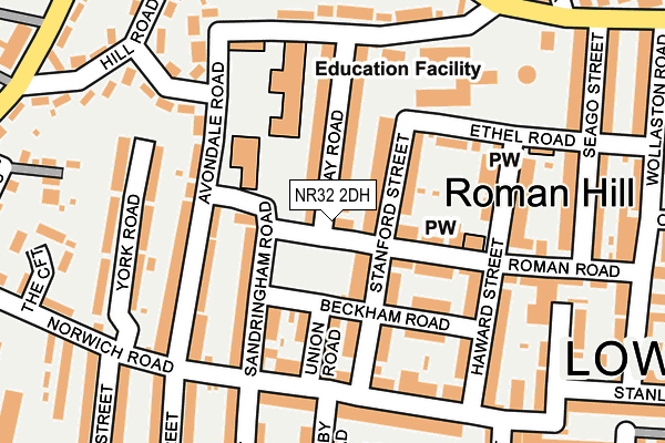 NR32 2DH map - OS OpenMap – Local (Ordnance Survey)