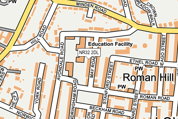 NR32 2DL map - OS OpenMap – Local (Ordnance Survey)