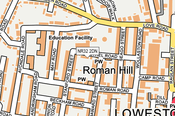 NR32 2DN map - OS OpenMap – Local (Ordnance Survey)