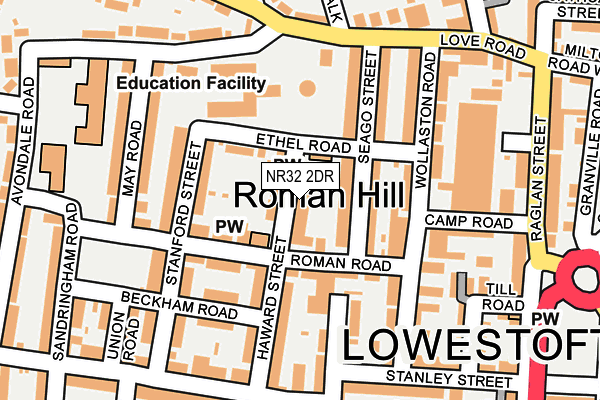 NR32 2DR map - OS OpenMap – Local (Ordnance Survey)