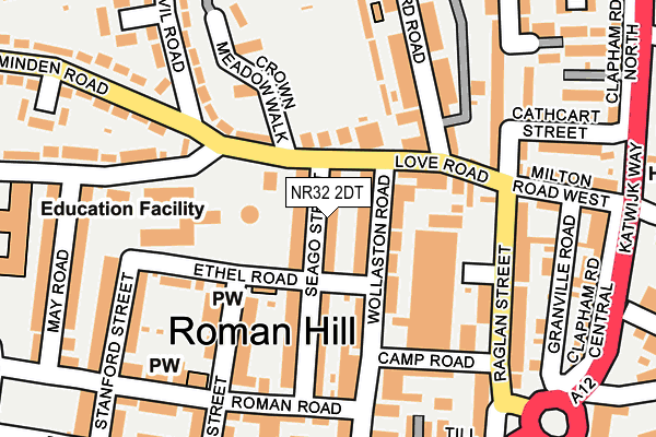 NR32 2DT map - OS OpenMap – Local (Ordnance Survey)