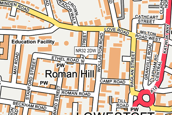 NR32 2DW map - OS OpenMap – Local (Ordnance Survey)