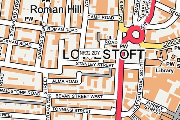 NR32 2DY map - OS OpenMap – Local (Ordnance Survey)