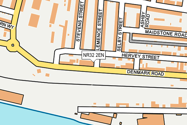 NR32 2EN map - OS OpenMap – Local (Ordnance Survey)