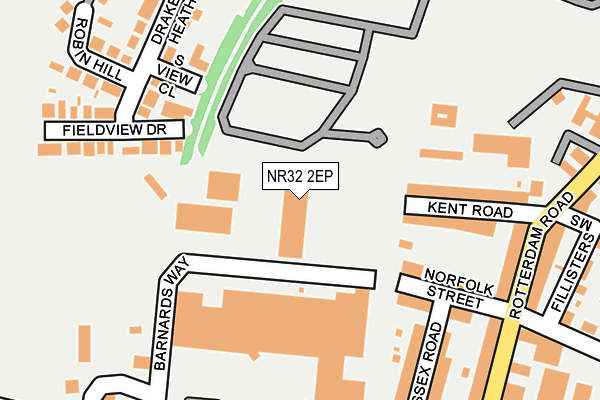 NR32 2EP map - OS OpenMap – Local (Ordnance Survey)