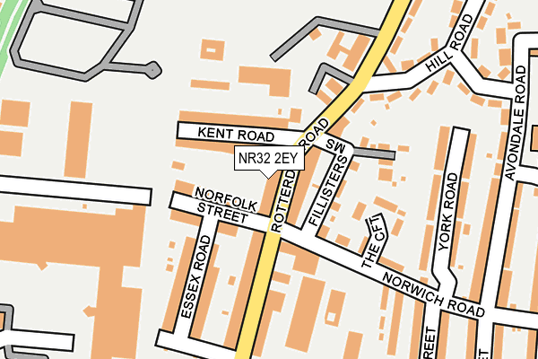 NR32 2EY map - OS OpenMap – Local (Ordnance Survey)