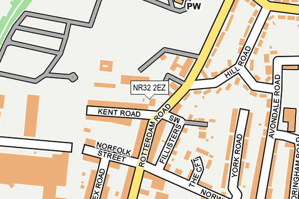 NR32 2EZ map - OS OpenMap – Local (Ordnance Survey)