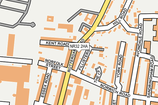 NR32 2HA map - OS OpenMap – Local (Ordnance Survey)