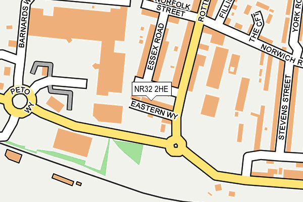 NR32 2HE map - OS OpenMap – Local (Ordnance Survey)