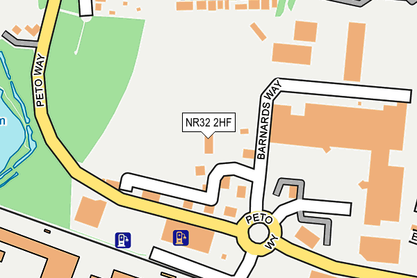 NR32 2HF map - OS OpenMap – Local (Ordnance Survey)