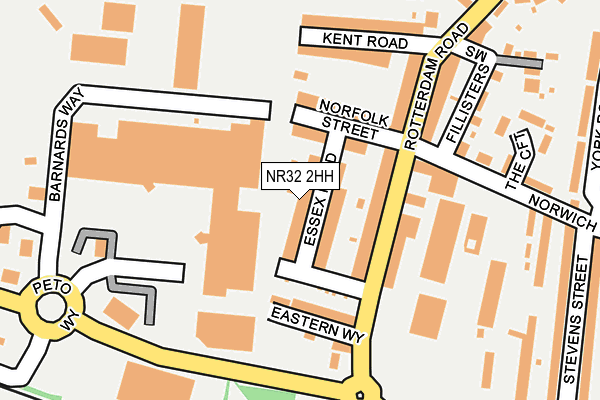 NR32 2HH map - OS OpenMap – Local (Ordnance Survey)