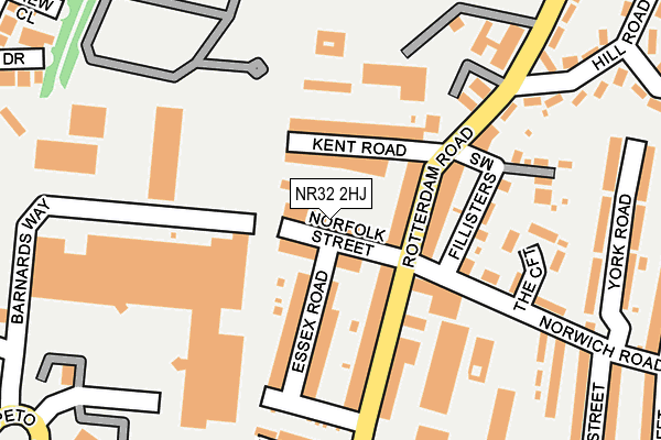 NR32 2HJ map - OS OpenMap – Local (Ordnance Survey)