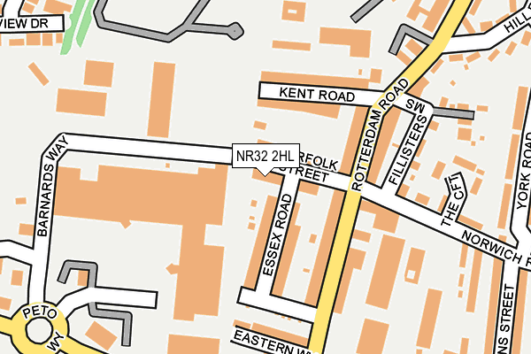 NR32 2HL map - OS OpenMap – Local (Ordnance Survey)