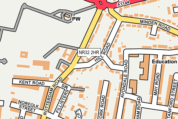 NR32 2HR map - OS OpenMap – Local (Ordnance Survey)