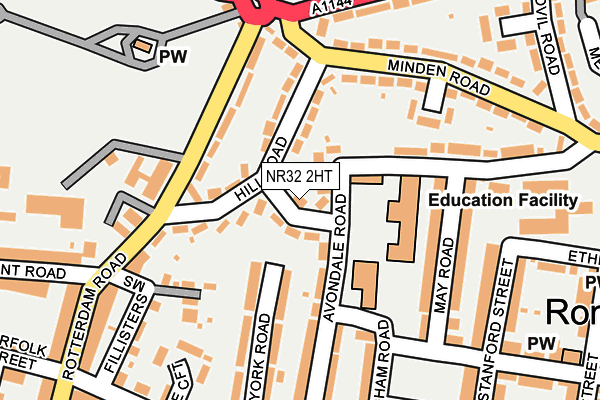 NR32 2HT map - OS OpenMap – Local (Ordnance Survey)
