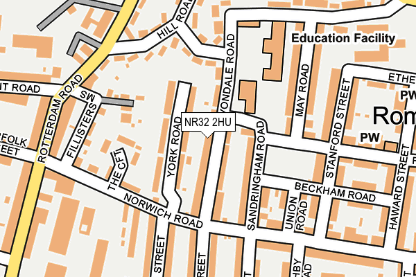 NR32 2HU map - OS OpenMap – Local (Ordnance Survey)
