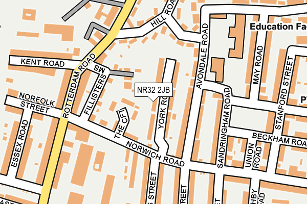 NR32 2JB map - OS OpenMap – Local (Ordnance Survey)
