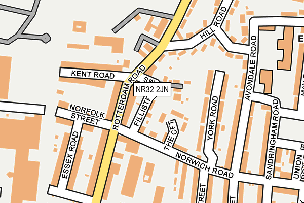 NR32 2JN map - OS OpenMap – Local (Ordnance Survey)