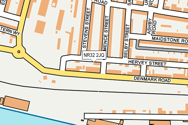 NR32 2JQ map - OS OpenMap – Local (Ordnance Survey)