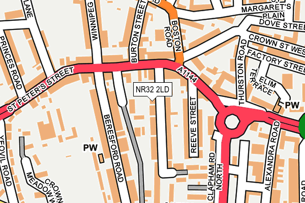 NR32 2LD map - OS OpenMap – Local (Ordnance Survey)