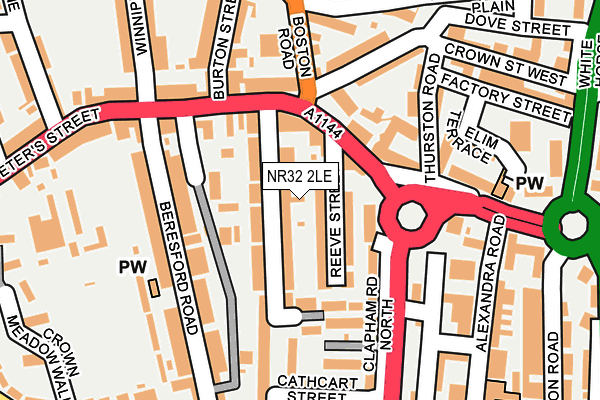 NR32 2LE map - OS OpenMap – Local (Ordnance Survey)