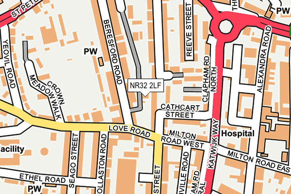 NR32 2LF map - OS OpenMap – Local (Ordnance Survey)