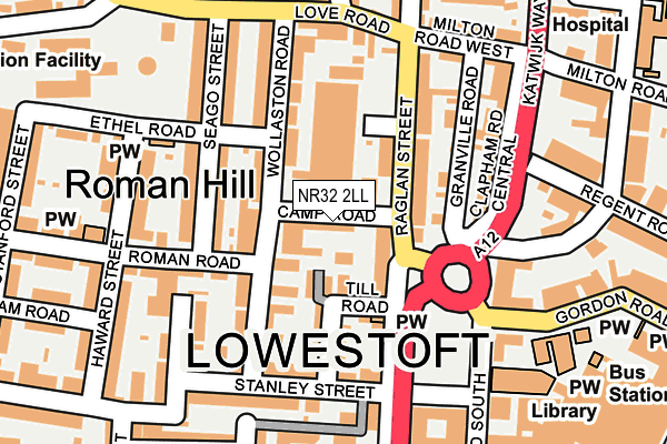 NR32 2LL map - OS OpenMap – Local (Ordnance Survey)