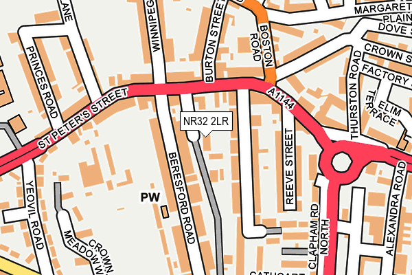 NR32 2LR map - OS OpenMap – Local (Ordnance Survey)