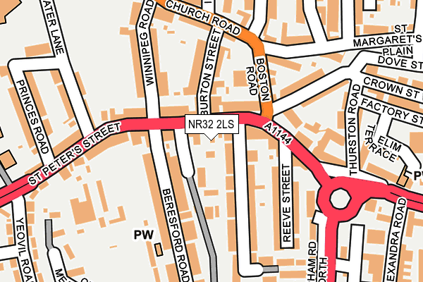 NR32 2LS map - OS OpenMap – Local (Ordnance Survey)